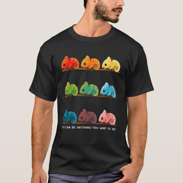 Camiseta você pode ser qualquer coisa que você quer ser cam (Frente)