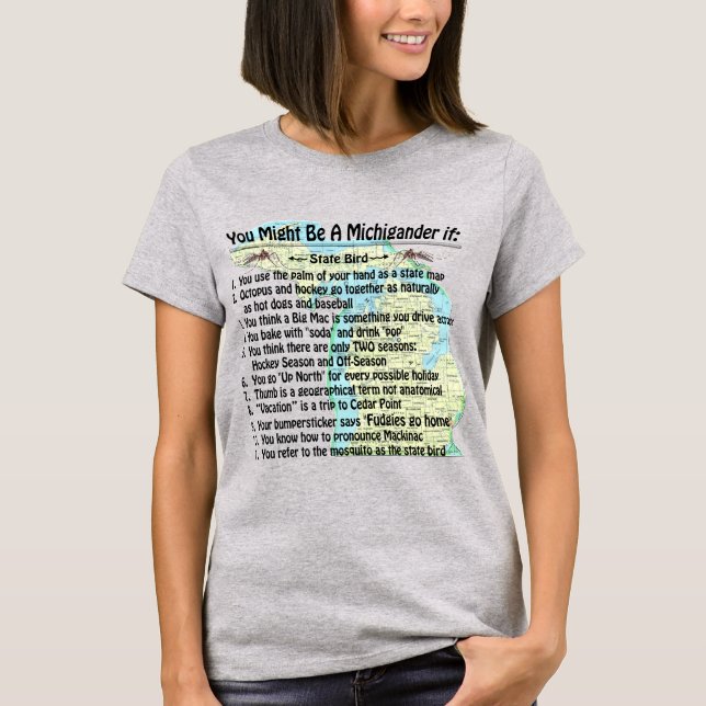 Camiseta Você Pode Ser Um Michigander Se: (Frente)