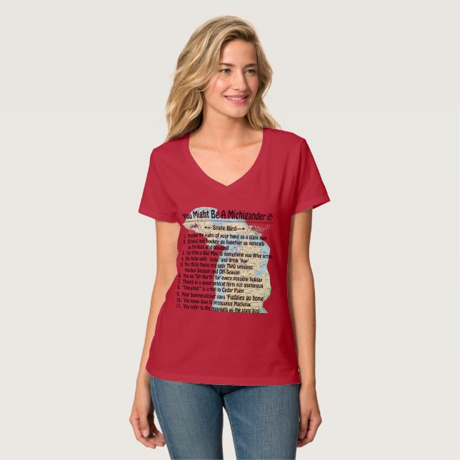 Camiseta Você Pode Ser Um Michigander Se: (Frente Completa)