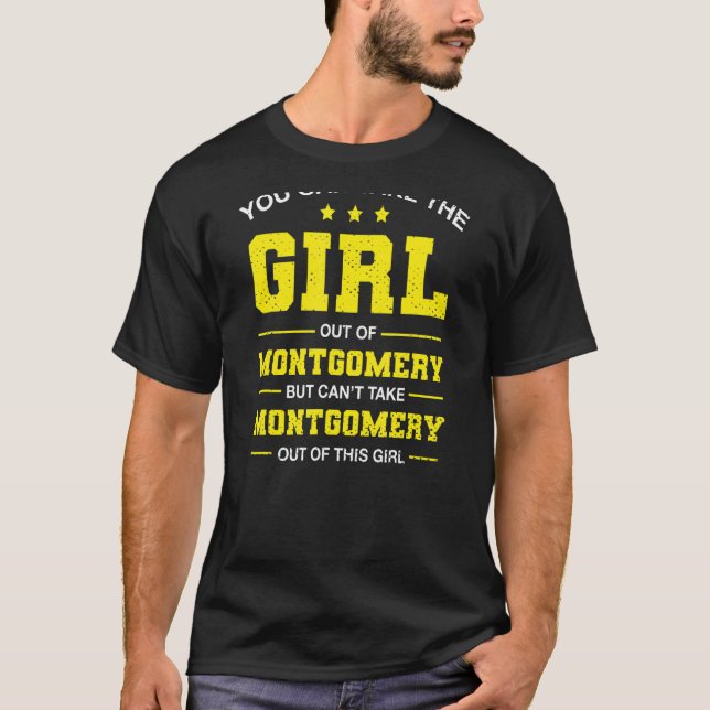 Camiseta Você Pode Tirar A Garota De Montgomery Alabama Gi (Frente)