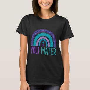 Camiseta Você Ponto e Vírgula Prevenção de Suicídio Roxo Ch