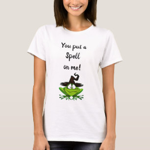 Camiseta Você pôr um período sobre mim sapo no chapéu d