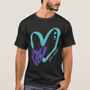 Camiseta Você Prevenção Conscientização Verde-Roxo Coração