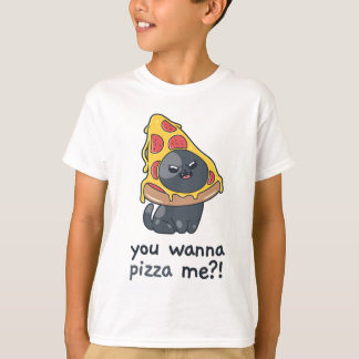 Camiseta Você quer me Pizza comida de memes de gatos