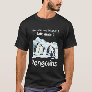 Camiseta Você Quer Que Eu Fale Sobre Pinguins Humor Pt