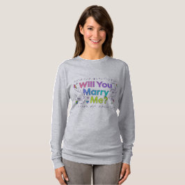 Camiseta Você Quer Se Casar Comigo?" Pedido de Casamento