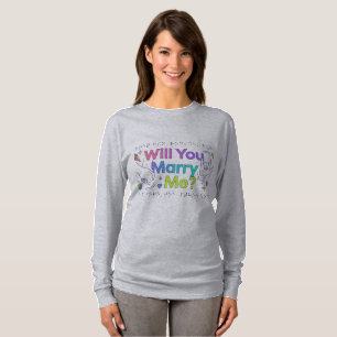 Camiseta Você Quer Se Casar Comigo?" Pedido de Casamento