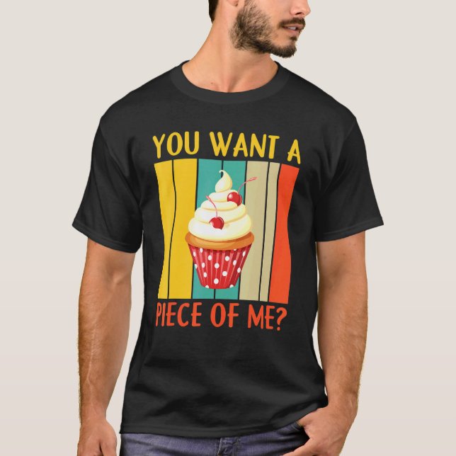 Camiseta Você Quer Um Cupcake De Cookies De Chef Da Minha P (Frente)