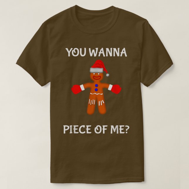 Camiseta Você Quer Um Pedaço Meu Gangsta Gingerpão Man Boi (Frente do Design)