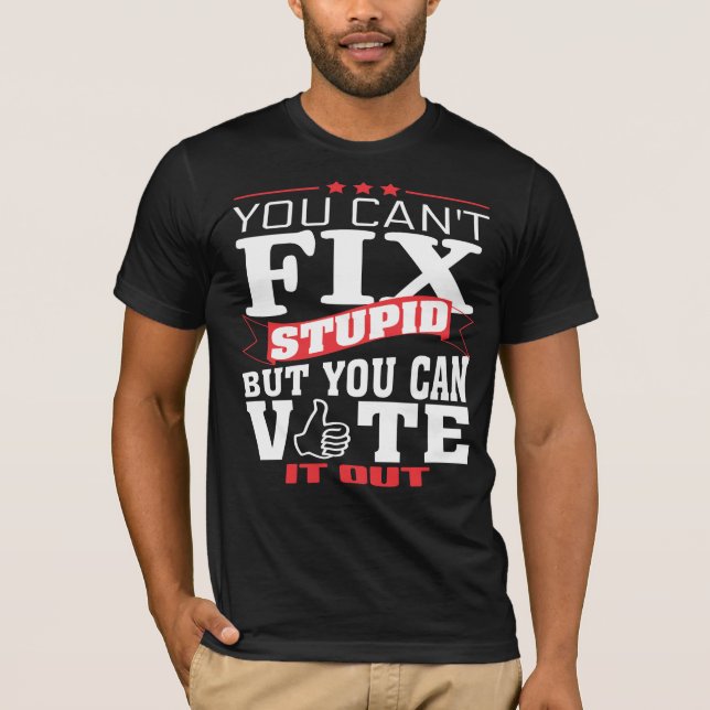 Camiseta Você reparo chanfrado estúpido mas você pode (Frente)