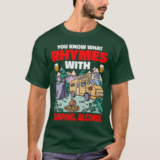 Camiseta Você sabe o que rima com Álcool de Acampamento eng