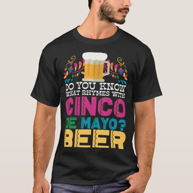 Camiseta Você Sabe O Que Rita Com Cinco De Mayo Beer M (Frente)