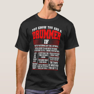 Camiseta Você Sabe Que É Drummer Se Você Joga Drum De Ar Qu