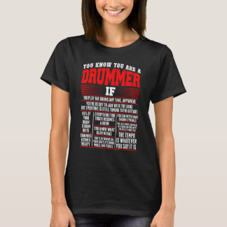 Camiseta Você Sabe Que É Drummer Se Você Joga Drum De Ar Qu
