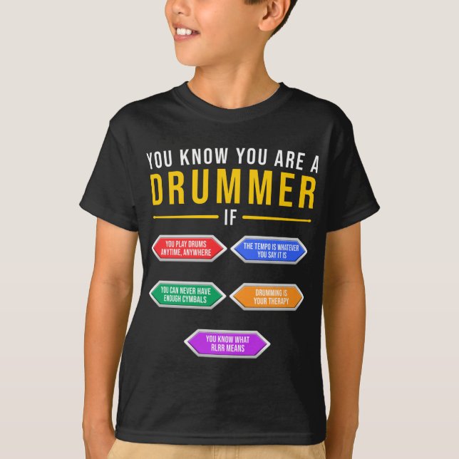 Camiseta Você Sabe Que Você É Um Drummer Se Um Drummer Músi (Frente)