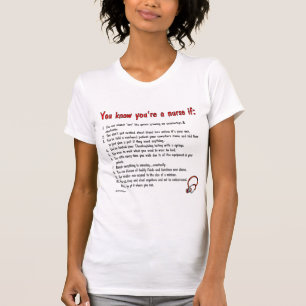 Camiseta Você sabe que você é uma enfermeira se… t-shi