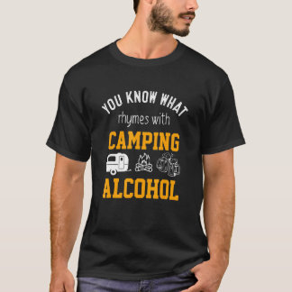 Camiseta Você Sabe Rima Com O Humor De Álcool De Acampament