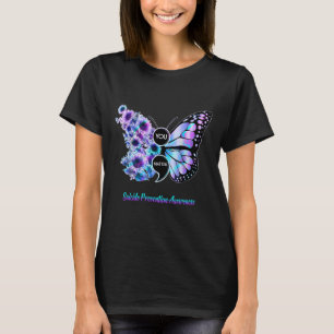 Camiseta Você Semicolon Borboleta Prevenção do Suicídio