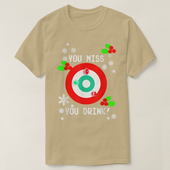 Camiseta Você Sente Falta Do Jogo Você Bebe O Jogo De Natal (Frente do Design)