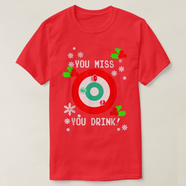 Camiseta Você Sente Falta Do Jogo Você Bebe O Jogo De Natal (Frente do Design)