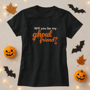 Camiseta Você Será Meu Amigo Ghoul? Halloween Spooky Pun
