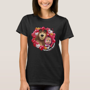 Camiseta Você será meu Namorados Masha e Urso