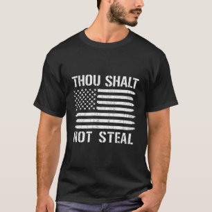 Camiseta Você Shalt Não Rouba A Bandeira Americana De Baseb