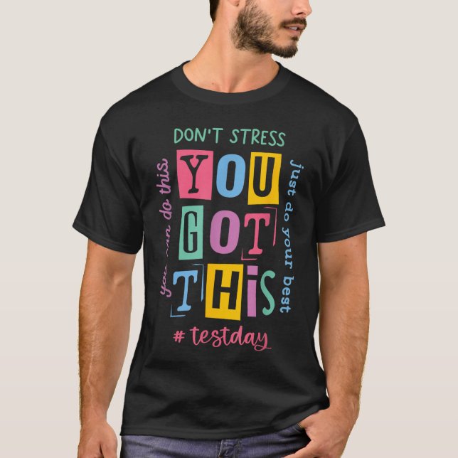 Camiseta Você Tem Este Não Esfaqueando O Dia Do Teste (Frente)