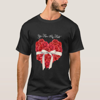 Camiseta Você Tem Meu Coração Vermelho Dia dos Namorados