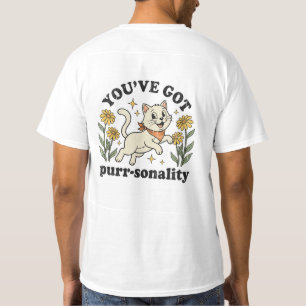 Camiseta Você Tem Purr-sonalidade - Retro Gato Divertido do