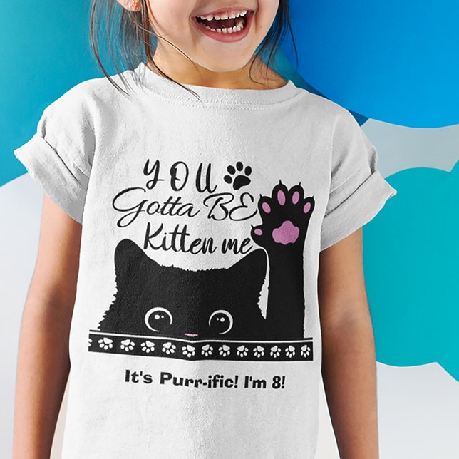 Camiseta Você Tem Que Ser Gatinho Meu Padrão De Gato Engraç (Criador carregado)