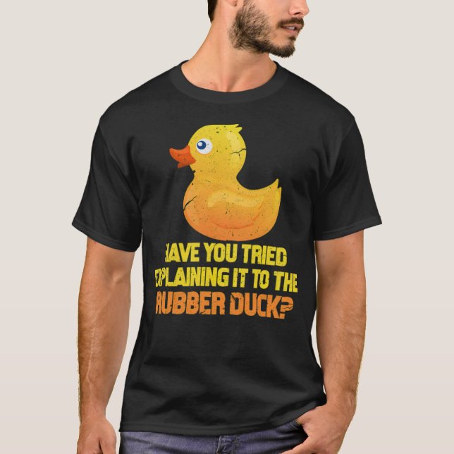 Camiseta Você Tentou Explicá-Lo Laboratório Negro de Comput (Frente)