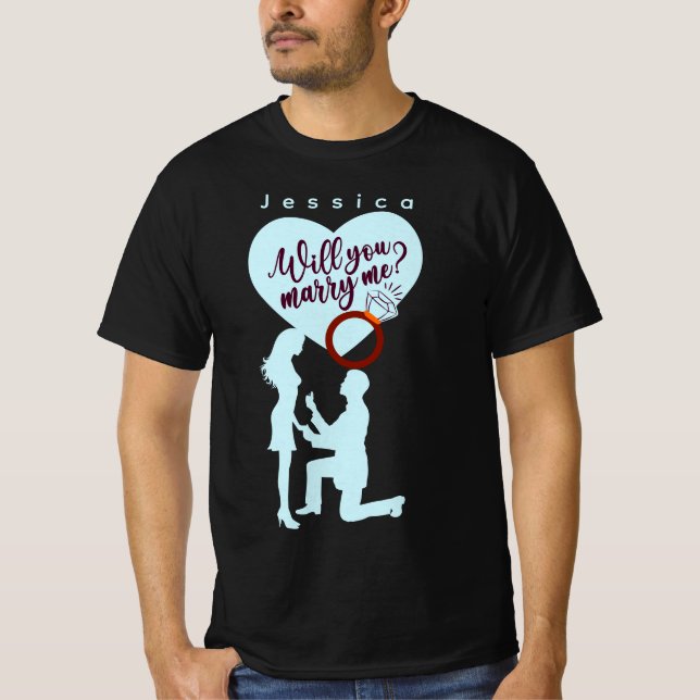 Camiseta Você Vai Casado A Proposta Do Casamento Me-Custom  (Frente)