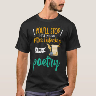 Camiseta Você vai parar de me odiar poesia poeta