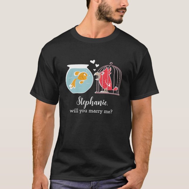 Camiseta Você Vai se Casar Comigo Proposta Engraçada (Frente)