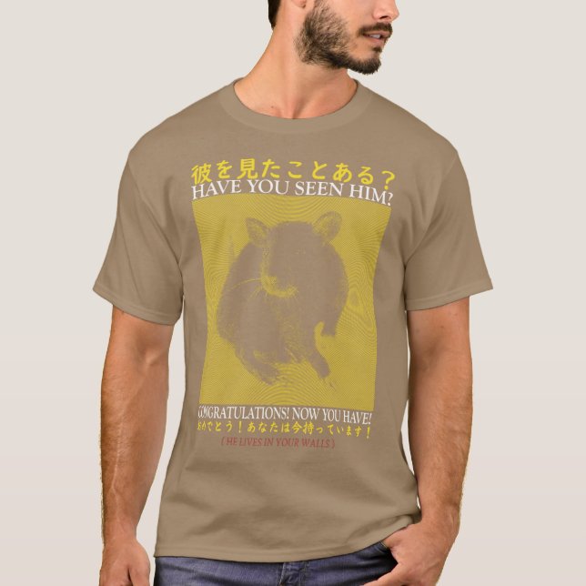 Camiseta Você Viu Ele Presente de Rato (Frente)