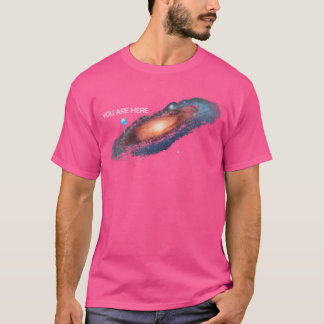 Camiseta Vocês Estão Aqui, Galáxias Universas Engraçadas Po