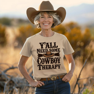 Camiseta Vocês Precisam de Terapia de Cowboy