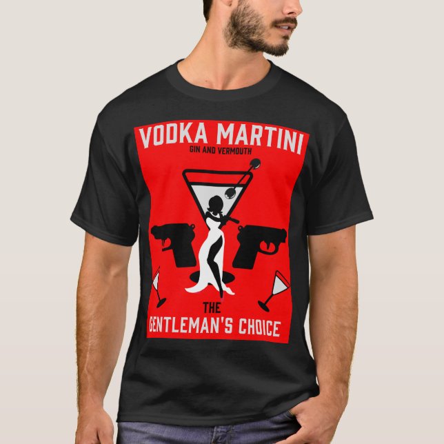 Camiseta Vodka Martini Beber Presente (Frente)