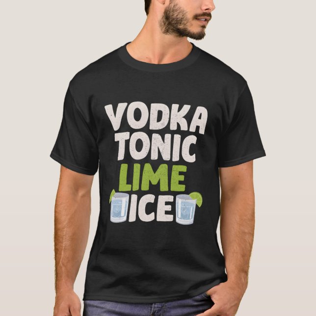 Camiseta Vodka Tonic Limão Álcool Álcool Coco Py (Frente)