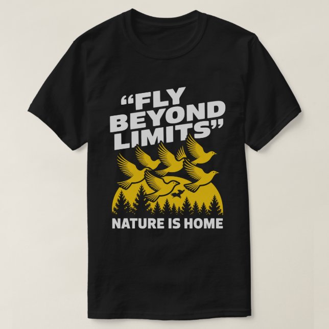 Camiseta Voe Além dos Limites (Frente do Design)