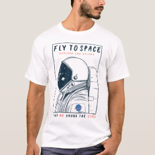 Camiseta Voe para o Espaço - Design de Exploração de Astron
