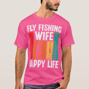 Camiseta Voe Pesca Esposa Feliz Voo Rod Angando Fisher