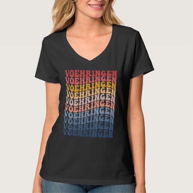 Camiseta Voehringen City Groovy Retro (Frente)