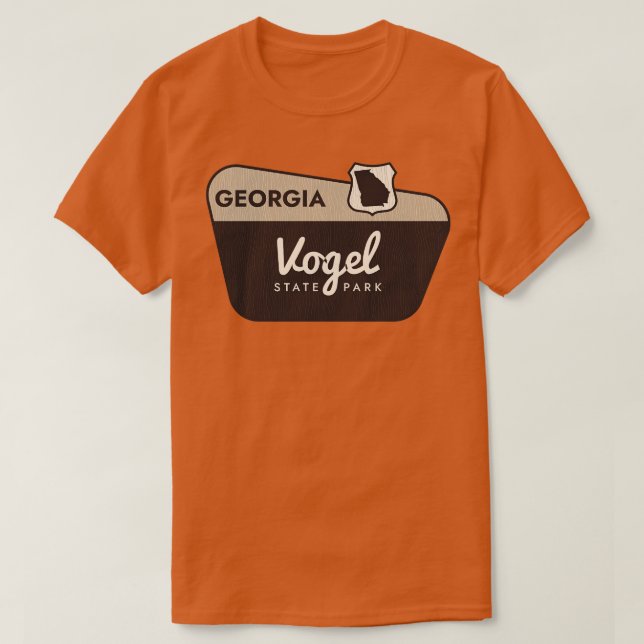 Camiseta Vogel State Park Georgia - Sinal de Boas-vindas (Frente do Design)