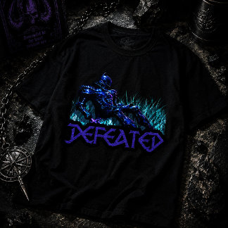 Camiseta VoidForge "Derrotado" Cavaleiro Caído de Fantasia