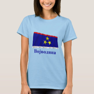 Camiseta Vojvodina acenando bandeira com nome em sérvio