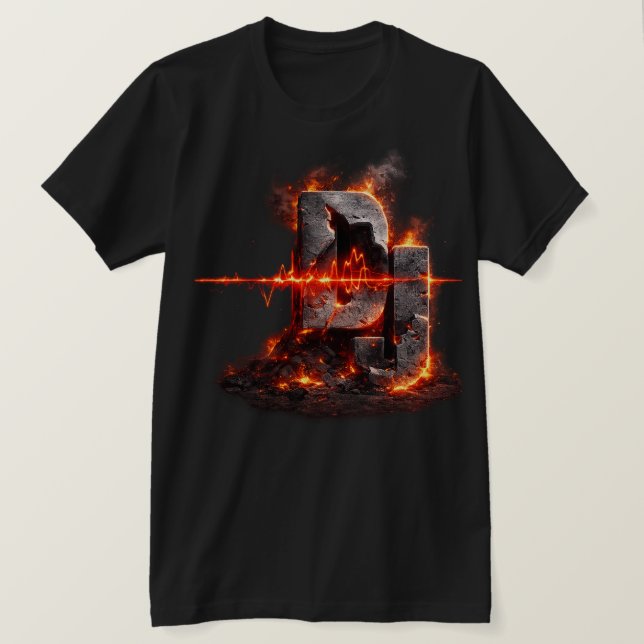 Camiseta Volcanic Pulse DJ (Frente do Design)