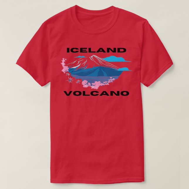 Camiseta Volcano da Islândia (Frente do Design)