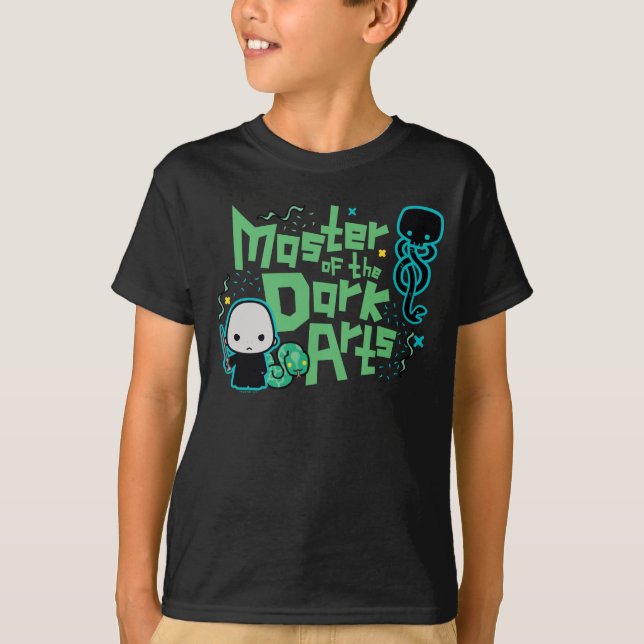 Camiseta Voldemort de Cartoon - Mestre das Artes Negras (Frente)